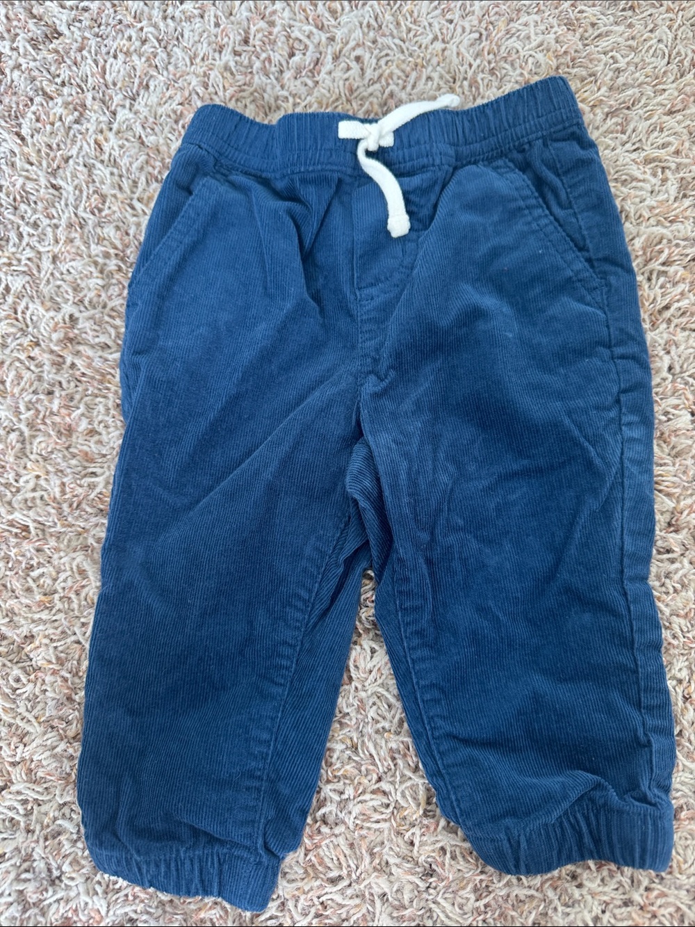 Janie and Jack Navy baby Corduroy Drawstring Pants
